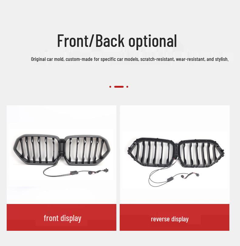 Front Grille with Lights & Air Intake for BMW X6 G06 (2020-2022) - Car Accessory