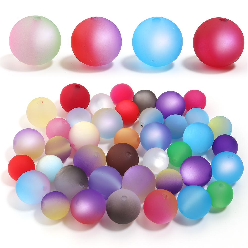 5 pièces 16/20 mm Perles Acryliques Œil de Chat Mat Rondes Perles Espacement Libres Pour la Fabrication de Bijoux Bracelets DIY Accessoires Porte-clés de Téléphone