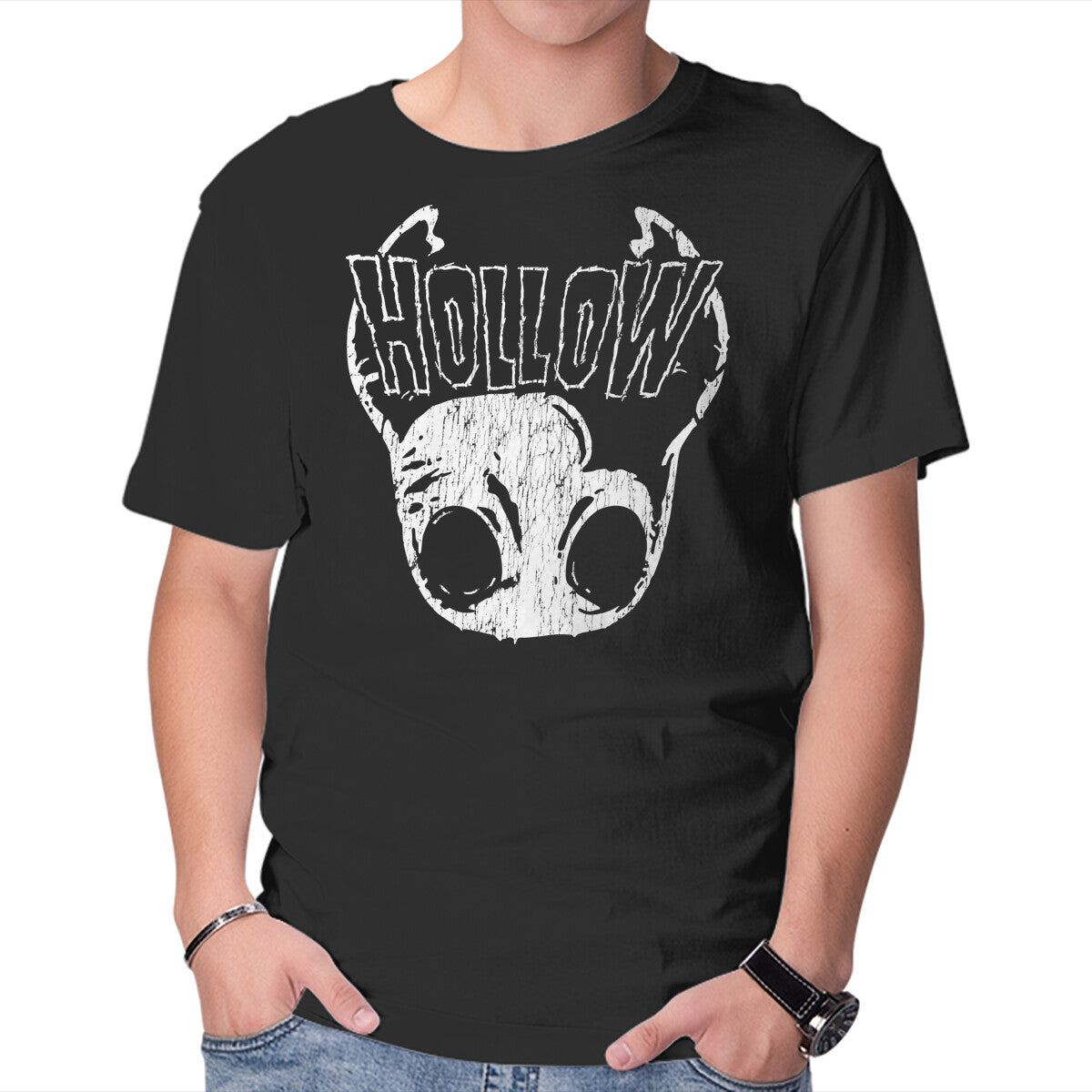 Unisex Crew Neck T-Shirt Hollow Graphic Short Sleeve Casual Tee XXXL