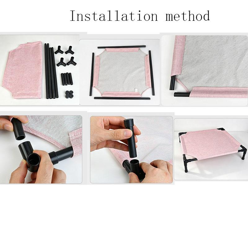 Mesh Cat Dog Hammock Anti-Scraping Moisture-Proof Pet Folding Camping Bed For Small Dogs Indoor and Outdoor Elevated Nest Bed