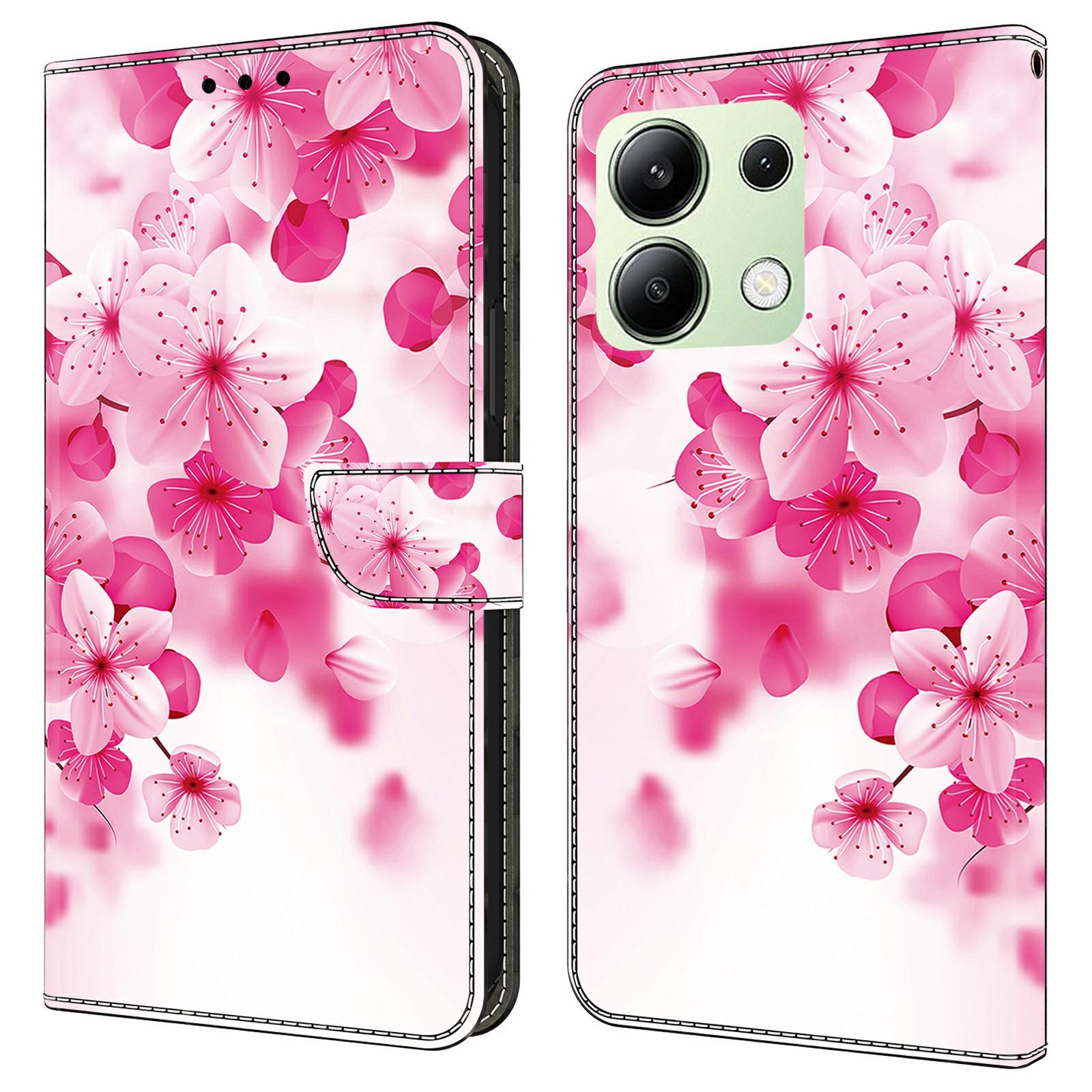 

For Xiaomi Redmi Note 13 4G Case Pattern Printing Anti-Drop Leather Flip Wallet Phone Cover O