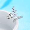 Lindon Classic Copper Alloy Zircon Ring Ladies Jewelry Wedding Promise Party Gift