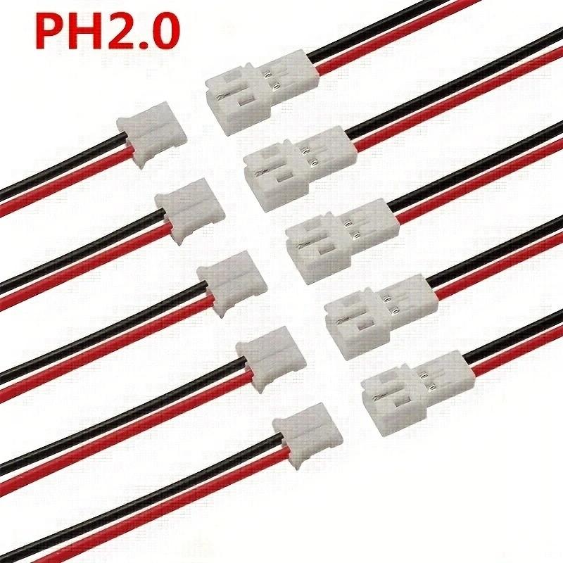 5Pair Micro JST PH 2.0 2PIN Male Female Plug Connector With Wire Cables 80mm