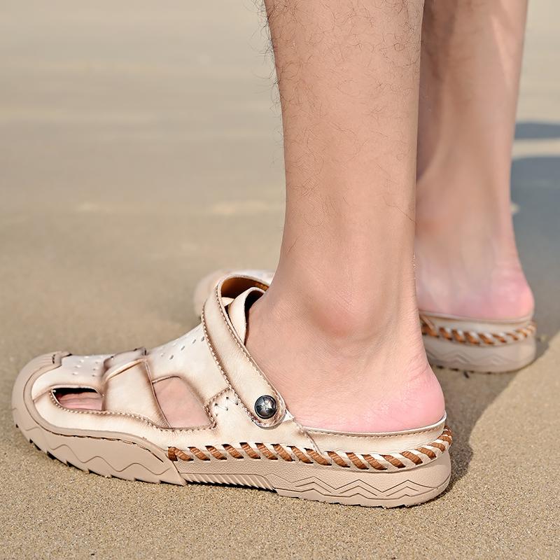 Herren Ledersandalen Strandsandalen Sommer