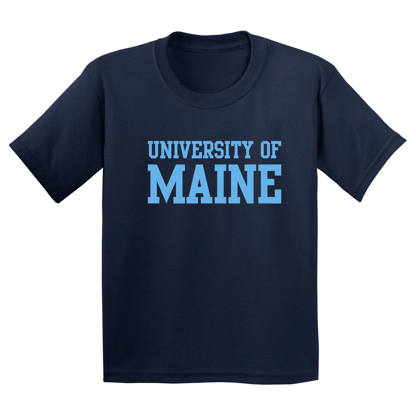 Maine Black Bears Basic Block Youth T Shirt - Navy S