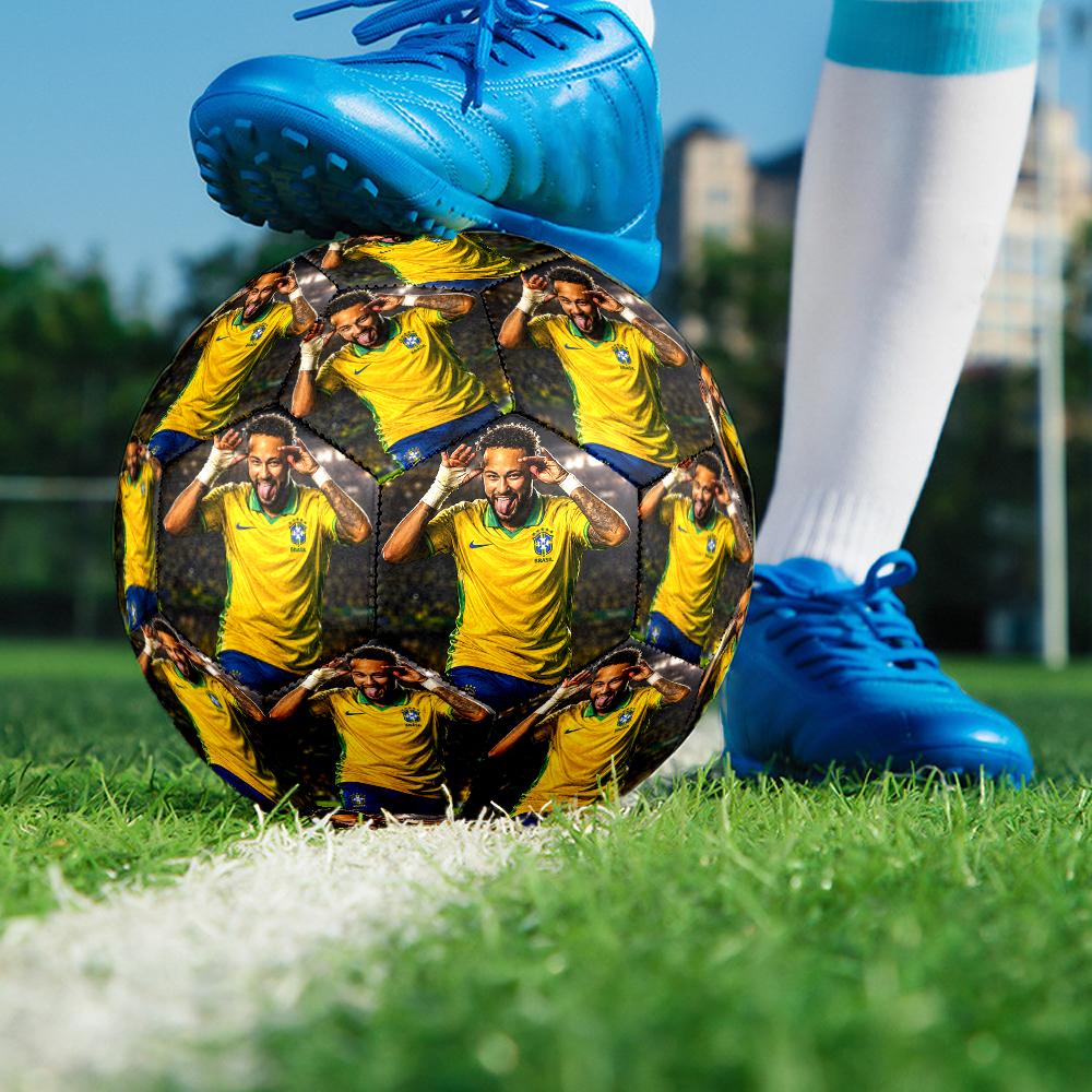 Brazilian Football Star Size 5 Soccer Balls, Anti-Slip, Protective Football, Outdoor Sport, a Unique Gift Suitable for him/her, Birthdays