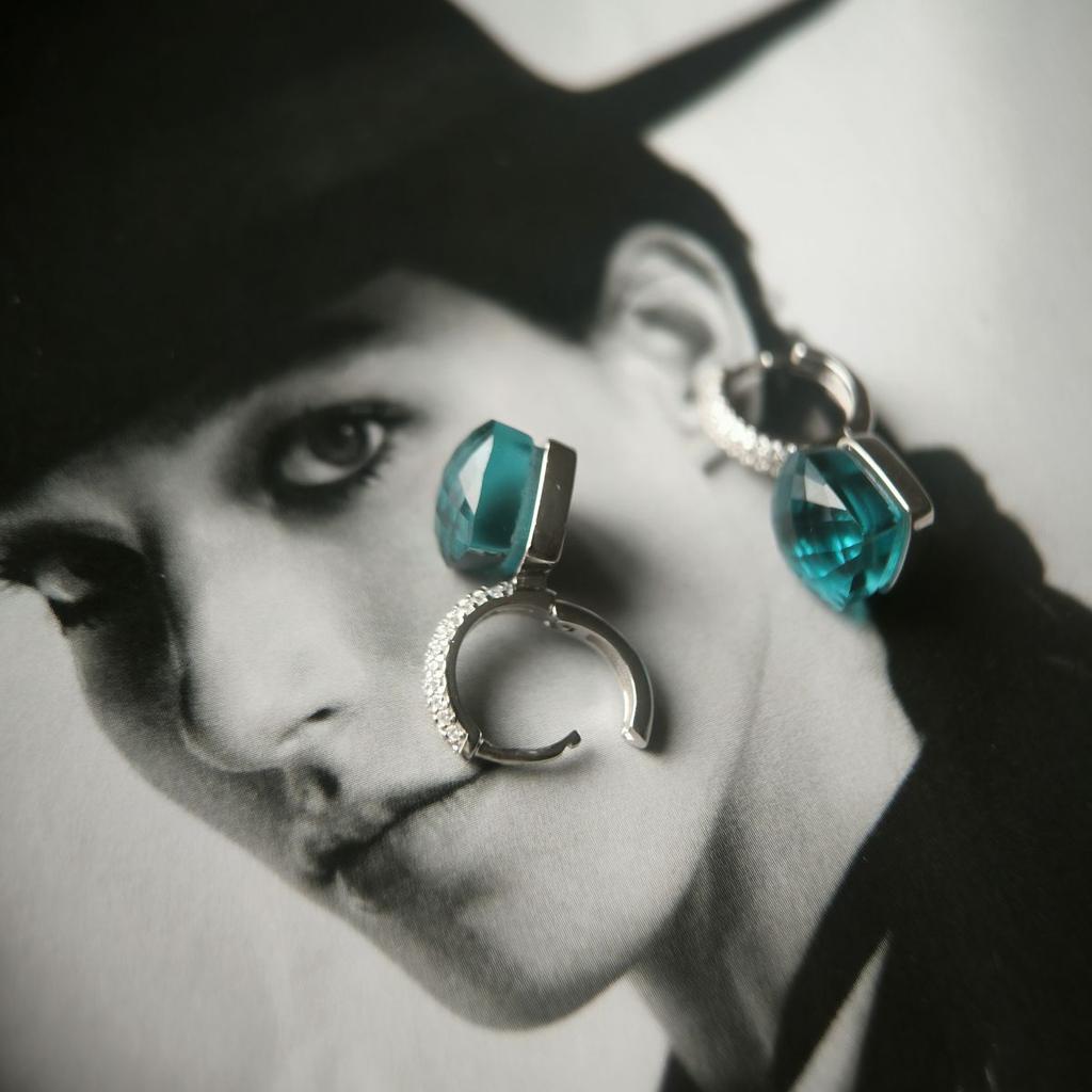 Silver Earrings with Cubic Zirkonia (2177128)