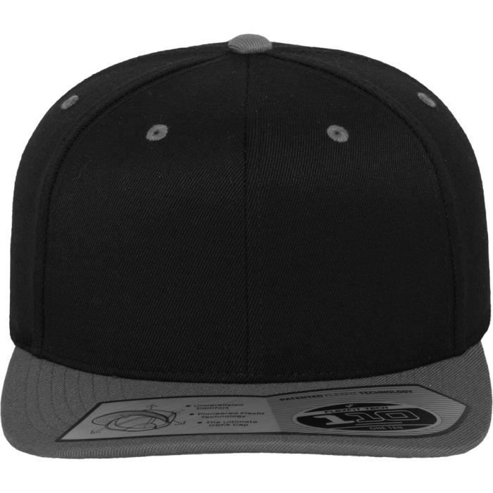 Flexfit 110 Fitted Snapback Casquette - Noir / Gri