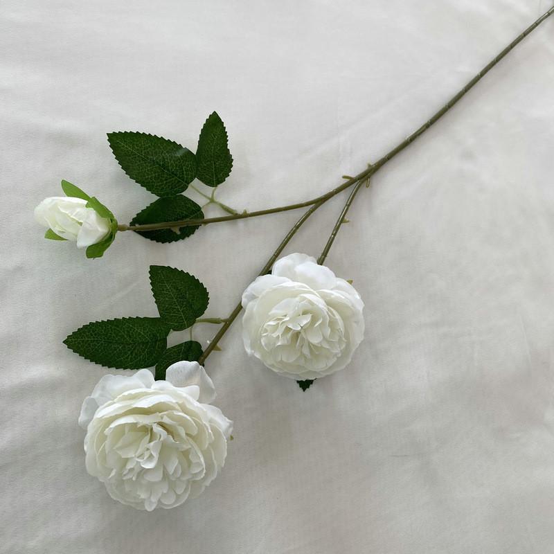 

Flower Rhododendron Artificial Wedding Hotel Restaurant Decoration Desktop Milk White