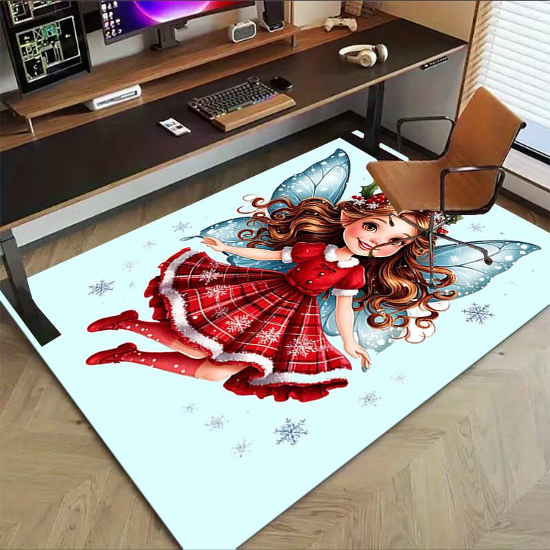 1PC Christmas, Fairy Extra Large Non Slip Floor carpet, Office, family, Studio   Large Area Rug Indoor Rugs, Bold Statement Piece