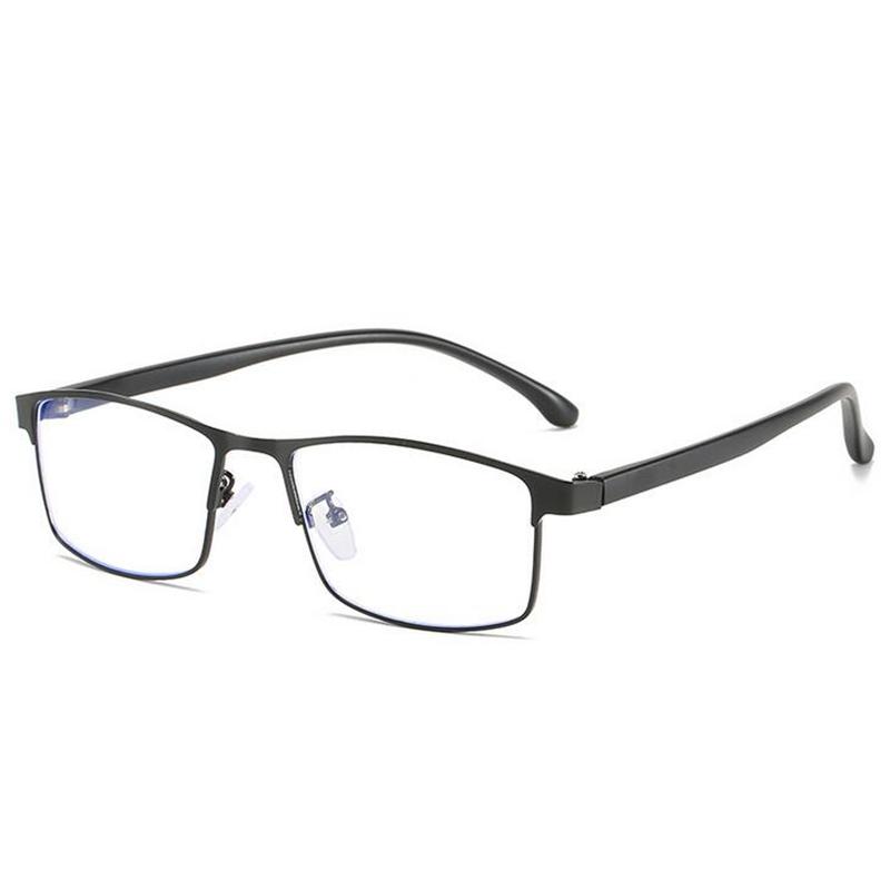 

Anti-blue Light Student Myopia Glasses Finished Men Women Metal Square Prescription Eyeglasses Diopter 0 -0.5 -1.0 -1.5 To -6.0 0 чорний