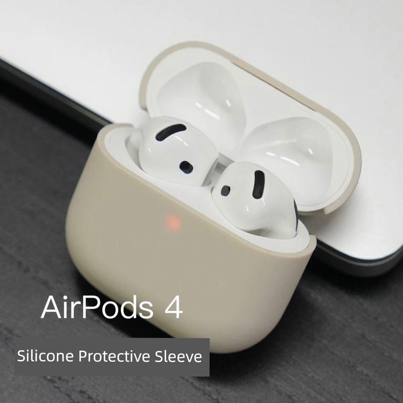 

Case Airpods4 Noise Reduction Headset Protective Case Apple 2024 New Arrival Earphone Case Silicone Soft Case Boys One-Piece Drop-Proof Simple Apple AirPods 4 Starlight color