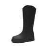 Fashion 2024 Women's Rubber Rain Long Boots Plush Lined Warm Non-slip Waterproof Outdoor Platform Shoes Women's High Boots Botas Mujer