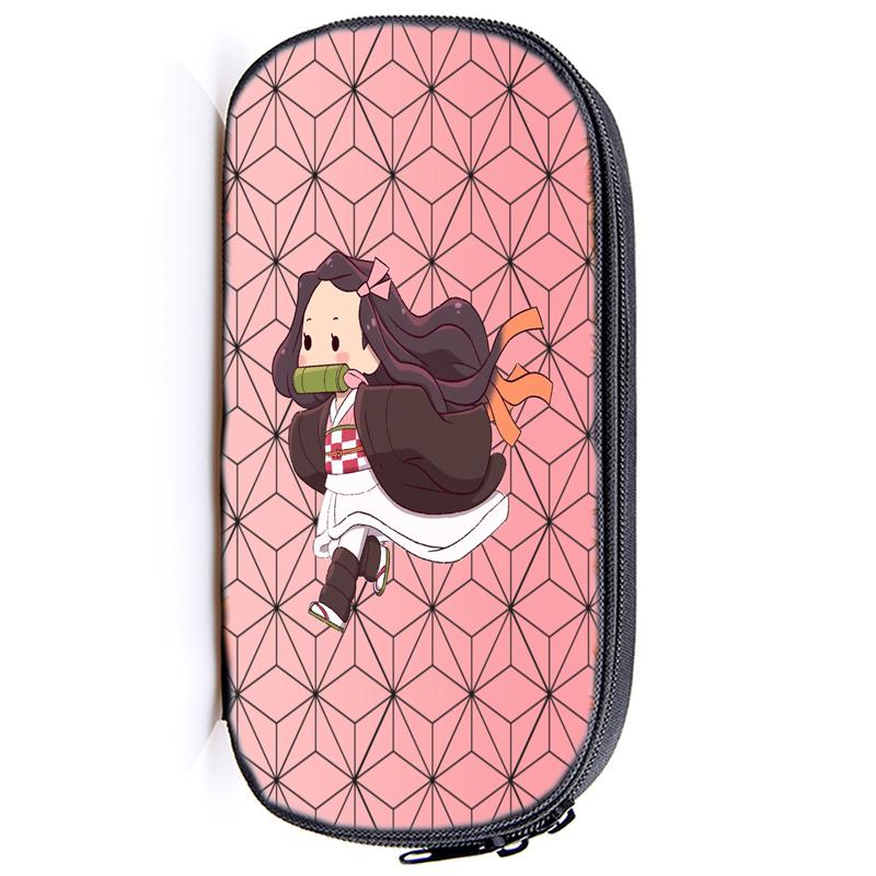 Demon Slayer Kamado Tanjirou Pencil Case Nezuko Boys Girls Kids Zenitsu Kimetsu No Yaiba Pencil Box Students Anime Pen Bags Children Gifts