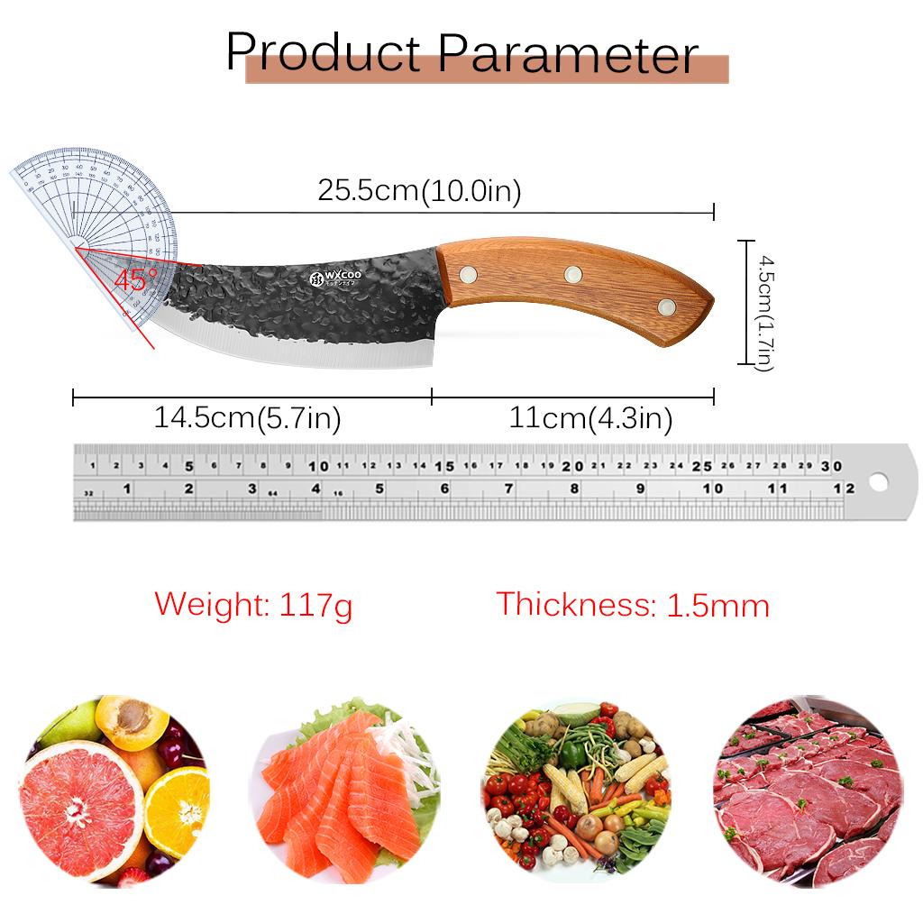 Forged Chef Knives Professional Kitchen Knife Wooden Handle Meat Cleaver Fruit Cutter Boning Knife Kitchen Supplies BBQ Cooking