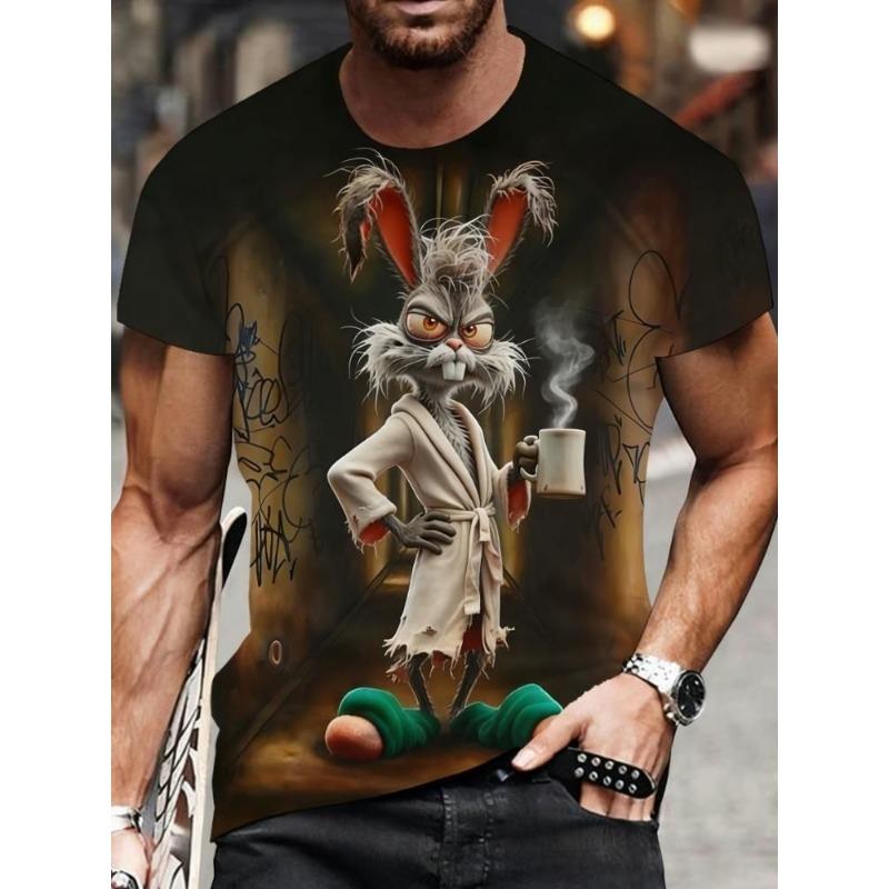 Jackets, men's printed T-shirts, fashionable prints, street style