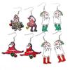 Cross-Border Christmas Earrings: Cute Cartoon Kitten & Snowman String Light Pendants