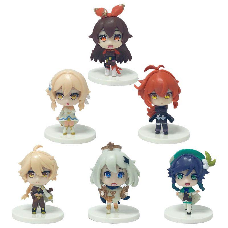 Exquisite 6pcs/set Genshin Impact Action Figures Featuring Klee Paimon And More For Collectors