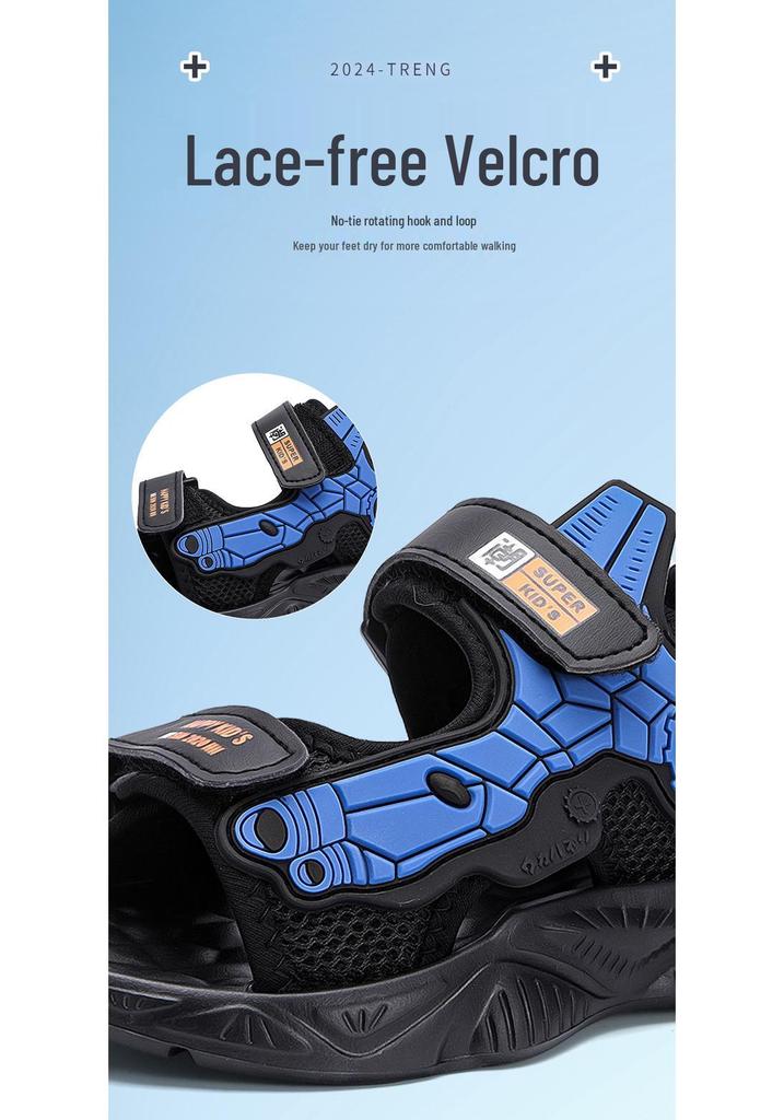 Boys' Non-slip Beach Sandals - 2026 Summer Style for Older Kids, Soft Sole Student Shoes
