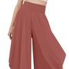 Pantaloni Culotte da Donna Vita Alta Elastica Orlo Irregolare Lunghezza alla Caviglia Colore Unito Cavallo Profondo Morbidi Traspiranti Pantaloni Femminili