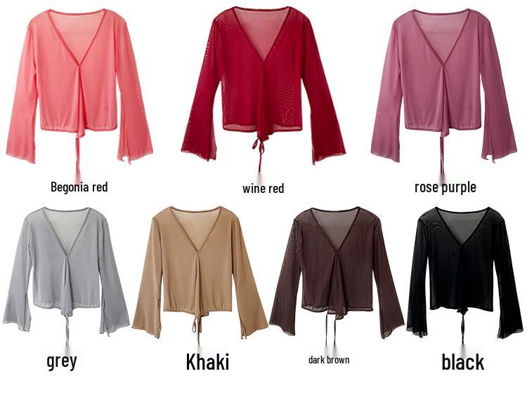 Chinese Classical Dance Costume: Women's Fairy Gauze Top and Mesh Skirt Set