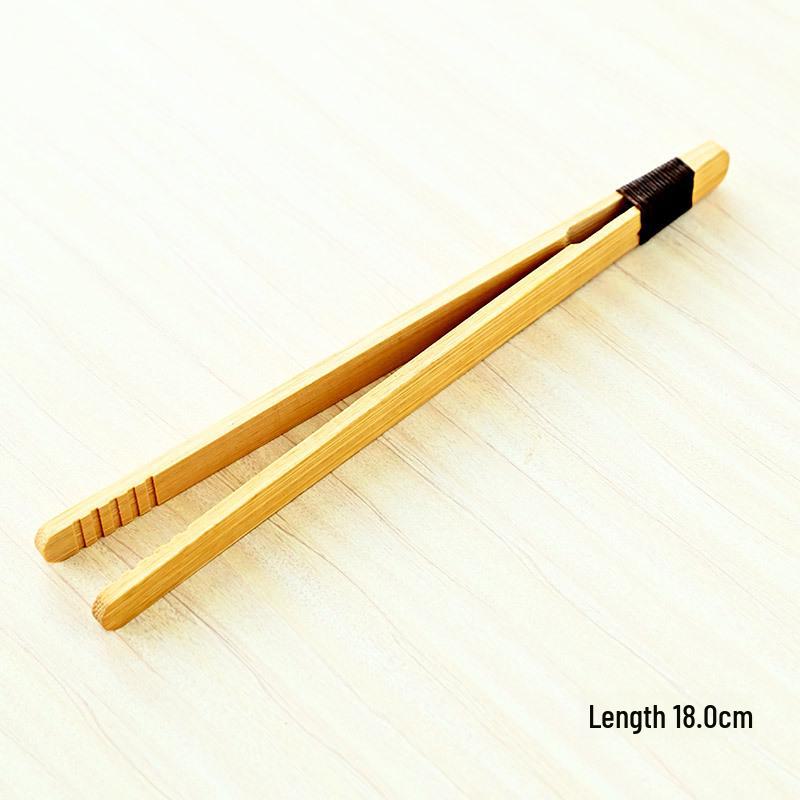 Bambus-Teepinzette und gebogene Clips für Teeservice und Zeremoniezubehör