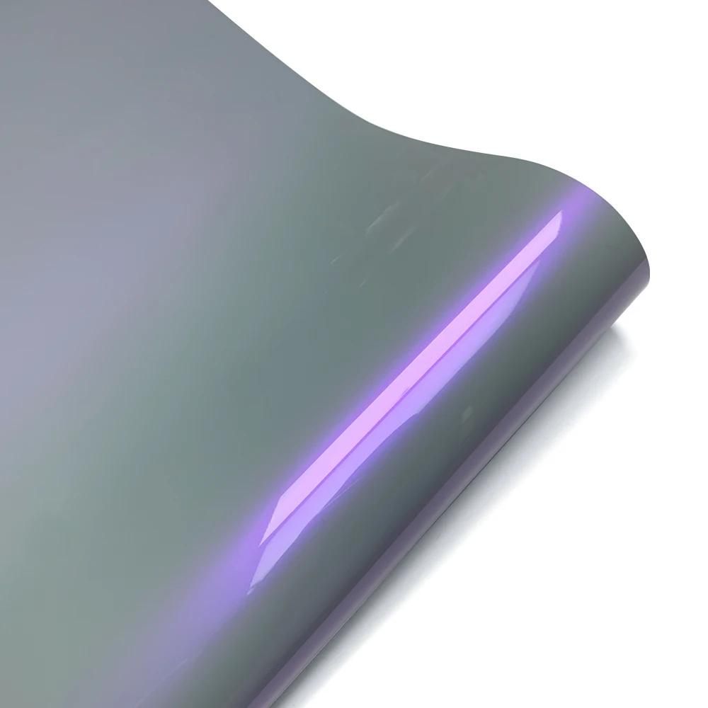 Automotive Packaging Film Gloss Dreamy Gray and Purple Vinyl Stickers Waterproof Scratch-resistant Exterior Interior Accessories