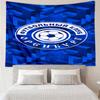 1PC Soccer Club Emblem Design Printed Tapestry Room Decoration Wall Hanging for Living Room Bedroom, Dormitory, Birthday and Christmas Gifts