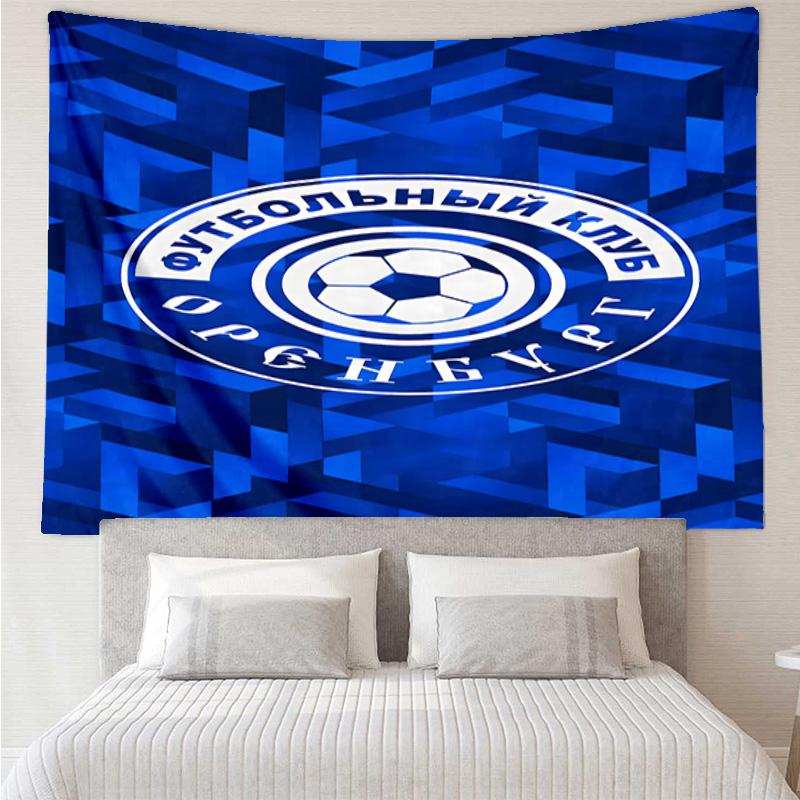1PC Soccer Club Emblem Design Printed Tapestry Room Decoration Wall Hanging for Living Room Bedroom, Dormitory, Birthday and Christmas Gifts