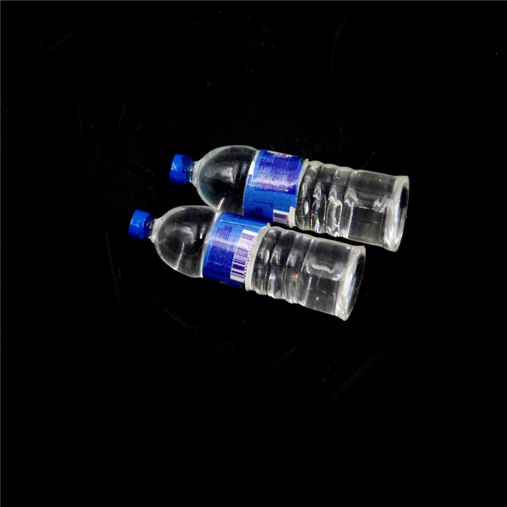 2Pcs Plastic Bottle Water Drinking Miniature DollHouse 1:12 Toys Collection Accessory