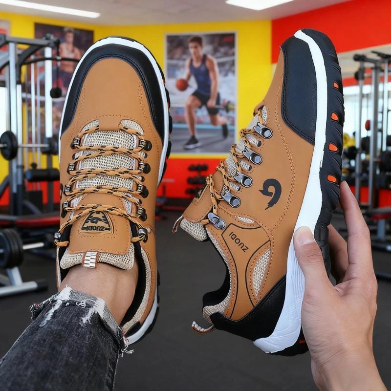 Lässige Herren-Sneaker Atmungsaktive Wander- und Walkingschuhe Frühling und Sommer Langlebige Wasserdichte Outdoor-Schuhe Vulkanisierte Herrenschuhe