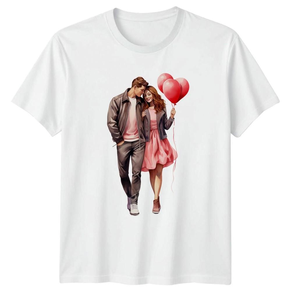 Couple With Balloons RoUnisexce Unisex Graphic Tee S