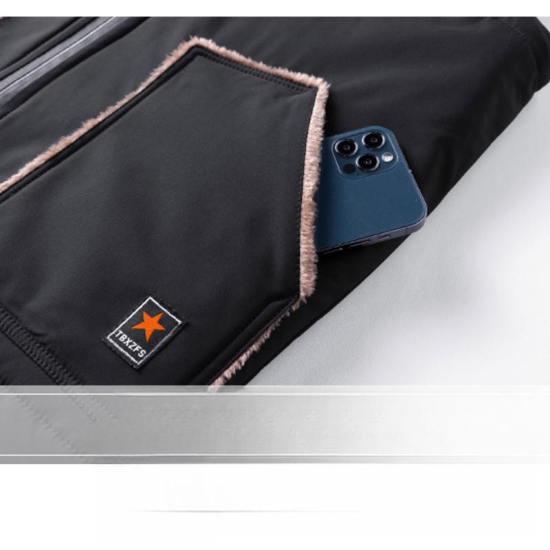 Plus Size Autumn Winter Fleece-Lined Thickened Vest for Men, Middle-Aged and Elderly, Slim Fit Vest, Warm Vest, Jacket for Men