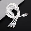 Bouncy 3-in-1 Fast Charging Cable: Compatible with Apple, Huawei, and Android Type-C Devices