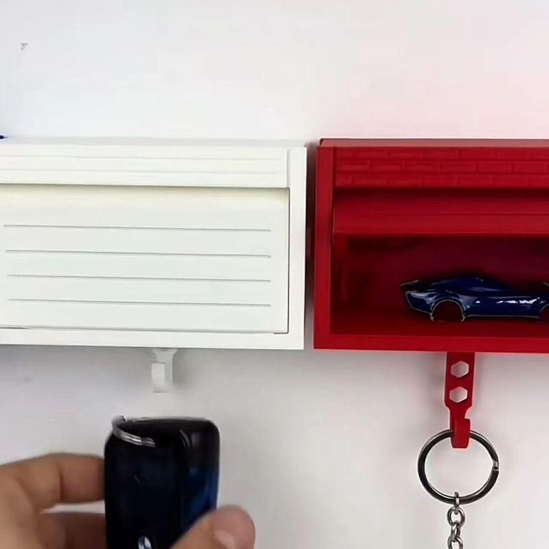 3D-gedruckter Schalter Garagen-Schlüsselanhänger Schlüsselanhänger Wandhalterung Modell