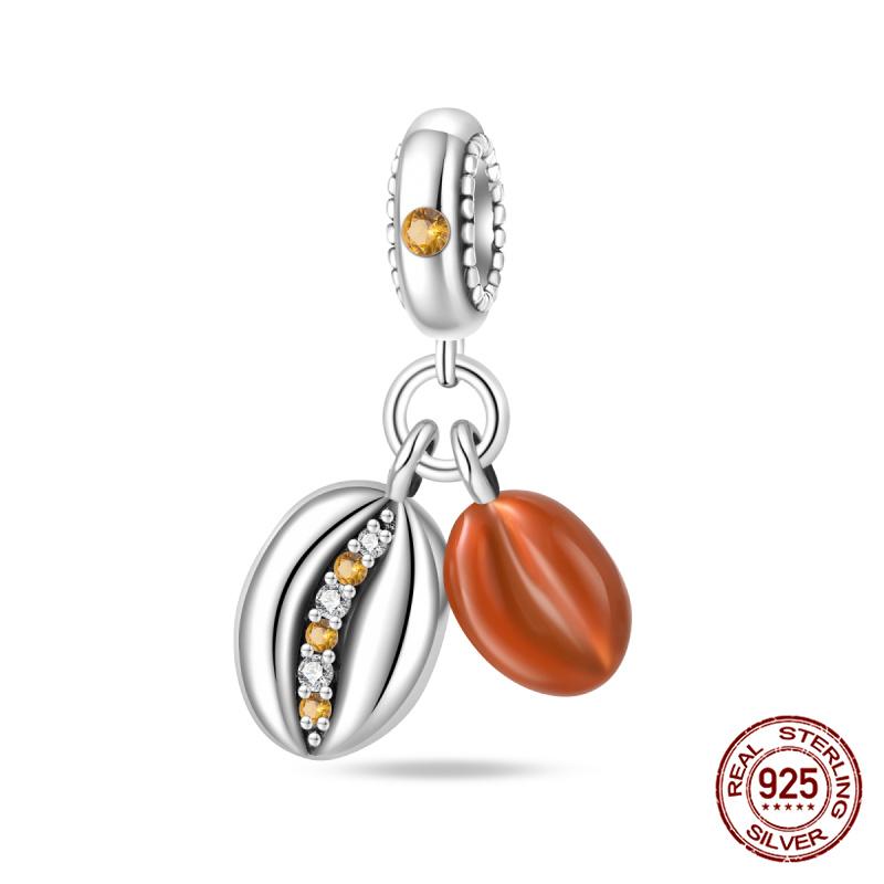 Fit Originalbracelet Coffee Collection Beaded Candy Coffee Pendant Charm Diy Jewelry Making Women Giftcopper