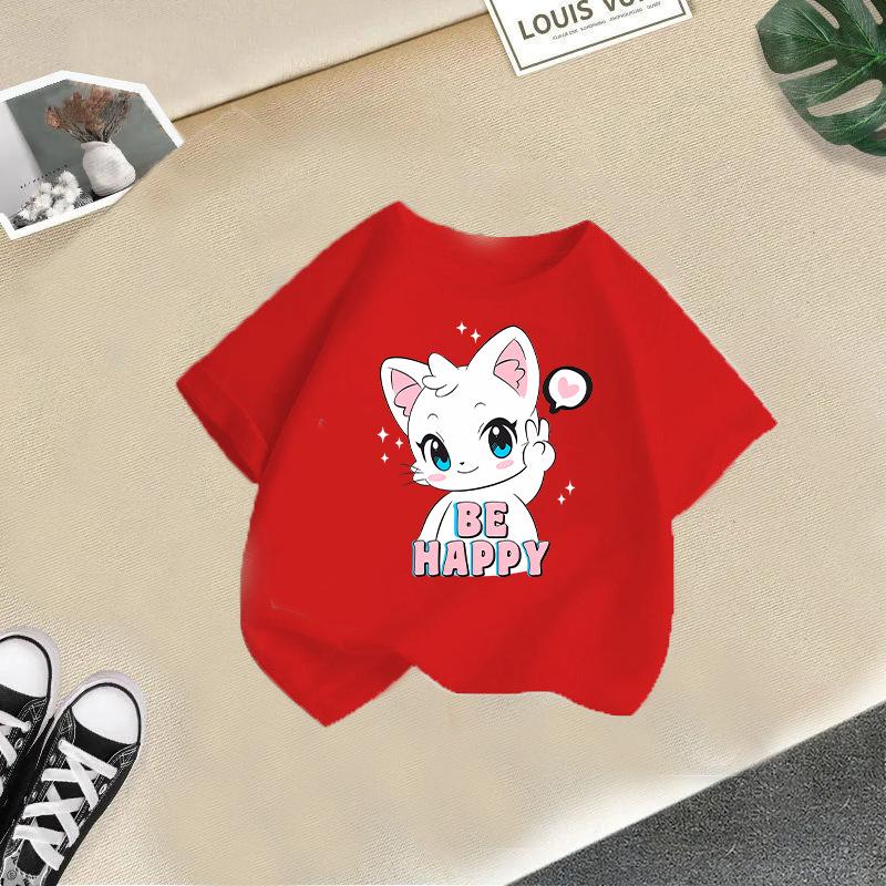 Children's Short-sleeved Boys'  Girls' T-shirts Cotton Summer Casual Tops