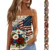 Tops tube d'été pour femmes, T-shirt sans manches à imprimé mignon et sexy épaules dénudées