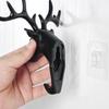 ZNMWT Deer Head Antler Decorative Adhesive Wall Hooks