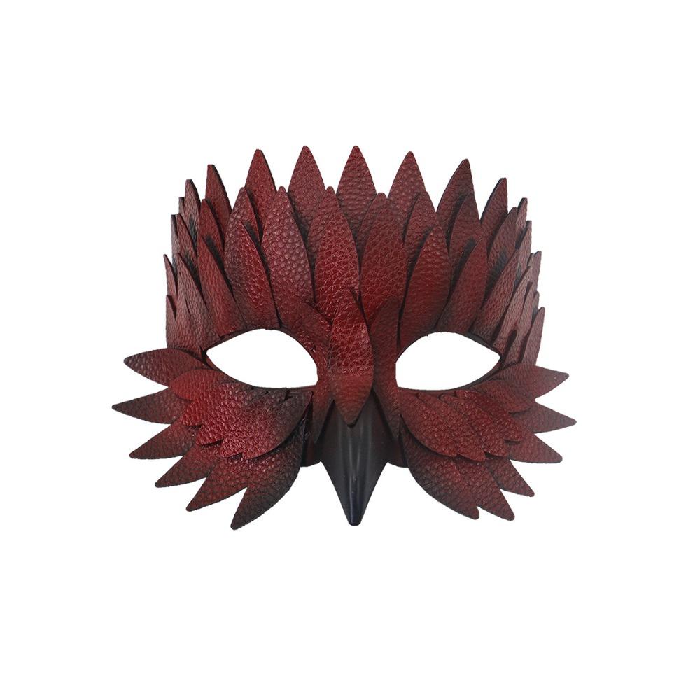 Colorful Feather Half Face Mask Realistic Costume Party Mask Christmas Party