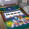 Looney Rabbits Urban Vibes Customized Name Area Rug Perfect for Living Rooms Bedrooms Hallway Entryway Anti-slip Rug Anime Office Decor