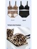 Leopard Print Wire-Free Push-Up Bra with Anti-Sagging Side Support