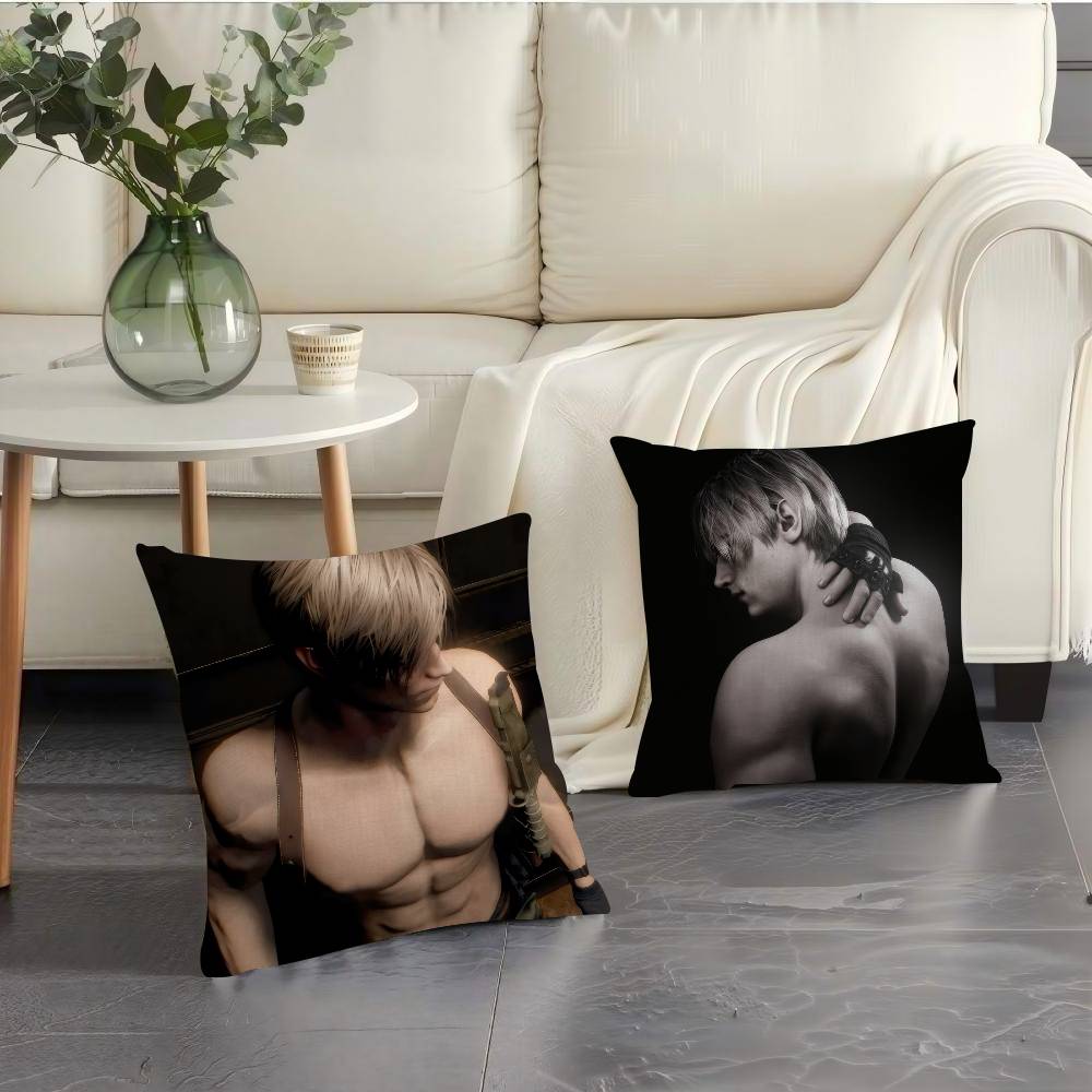 Handsome Leon Game Kennedy Cushion Cover Inches Farmhouse Decor Home Throw Pillow Covers For Couch Decorations