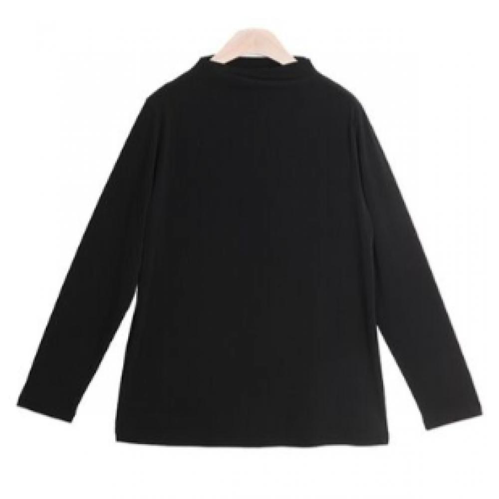 Shiz Madam Women Cream Fleece Half Turtleneck 4060