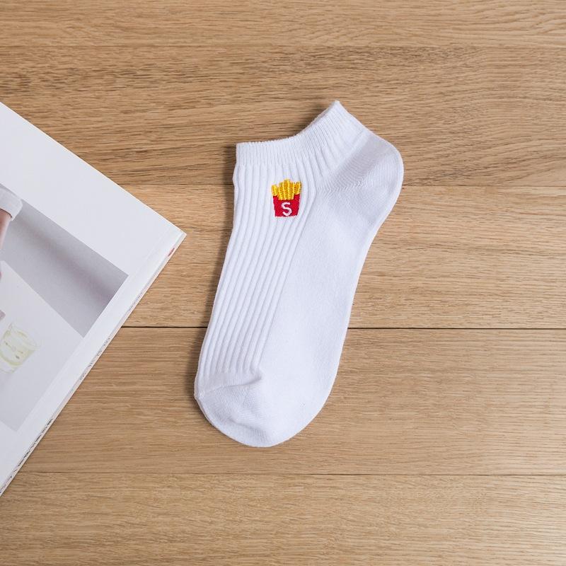 

Весна и Лето, Носки-лодочки Женские Короткие Носки Низкие Хлопковые Женские Носки, Вышивка Двойной Иглой, Хлопковые Носки One size fits all