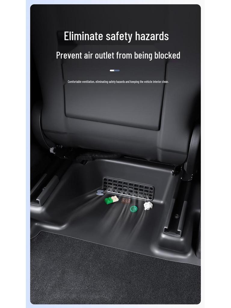 Tesla Model Y Rear Seat Anti-Kick Mat & Threshold Strip (New Version)
