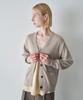Pelote Woven Patch Belted Cardigan (Beige)