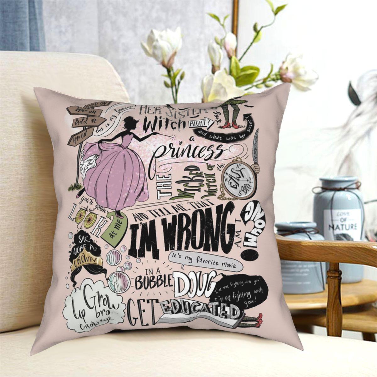 Wicked Witch Of The East Bro Square Pillowcase Polyester Creative Zipper Decor for Room Cushion Cover 30x30cm 12x12in