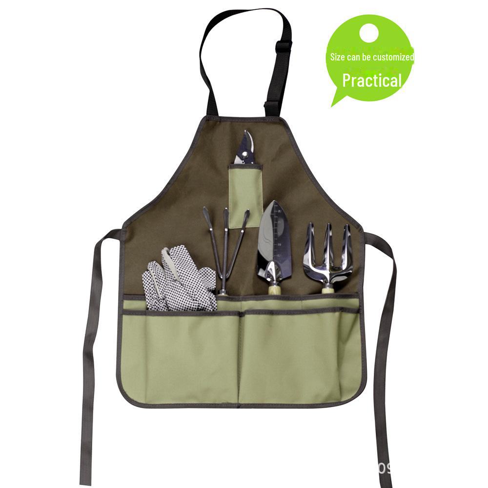 

Многофункциональный садовый фартук с вместительным водонепроницаемым отделением для хранения и тканью Оксфорд для инструментов