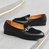 Fashion Le Fu Shoes Men Black Brown Suede Leather Shoes One Step Lightweight Driving Travel Fashion Dress Shoes Size 38-46 Men Shoes